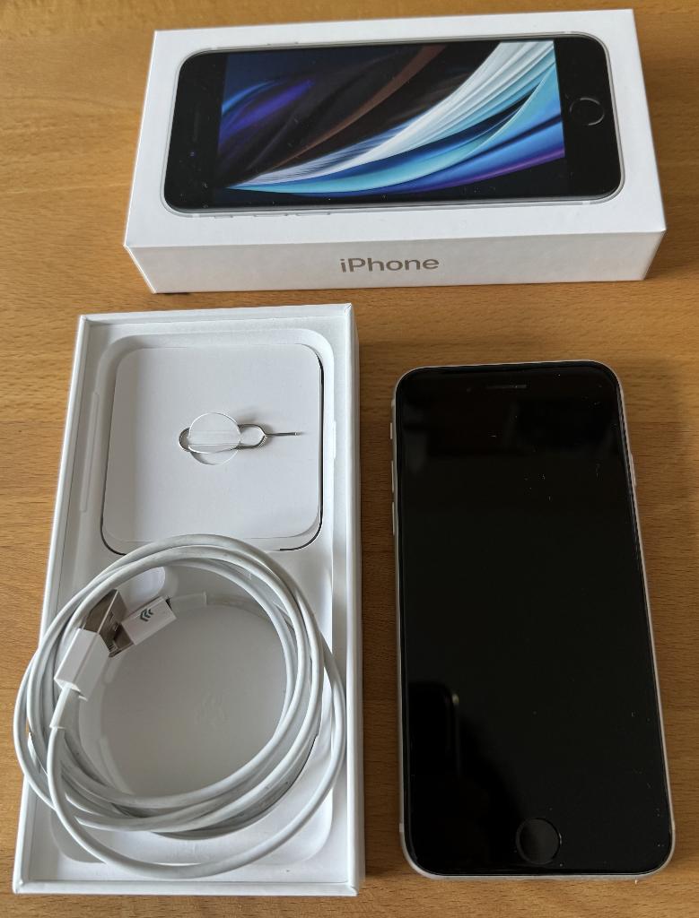 IPhone SE (2020) - 128GB - Wit - Prima staat, Telecommunicatie, Mobiele telefoons | Apple iPhone, Ophalen, 75 %, Wit, Zonder simlock