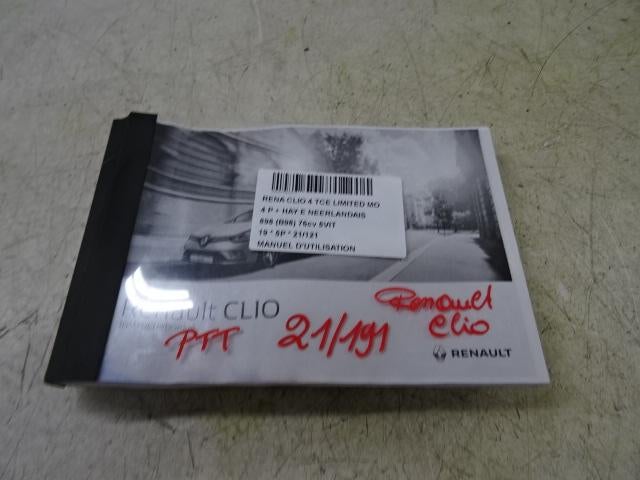 MANUEL UTILISATEUR Renault Clio IV (5R) (01-2012/08-2021), Utilisé, Renault