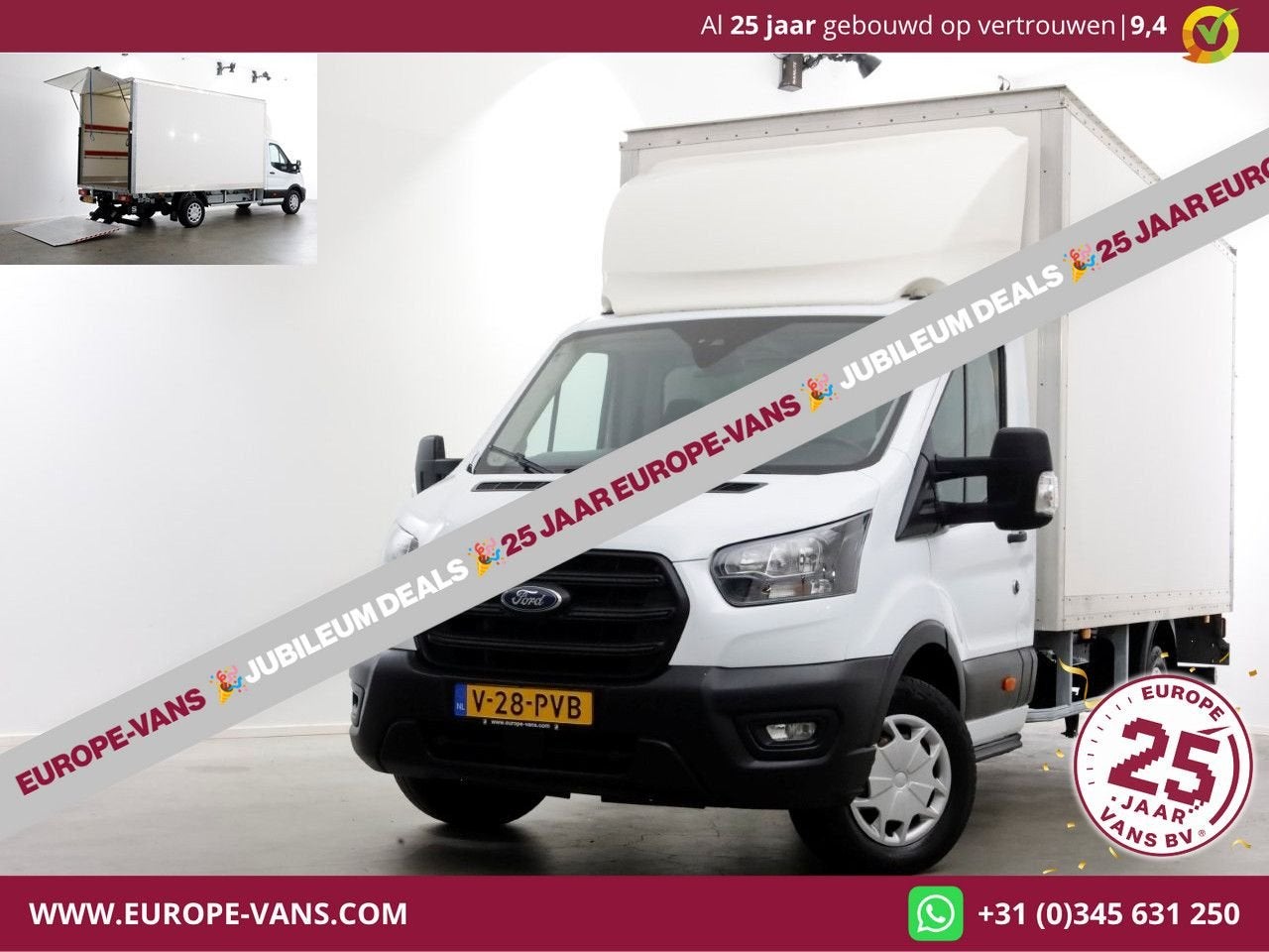 Ford Transit 350 2.0 TDCI 130pk RWD Trend Bakwagen met laadk, Wit, Bedrijf, Ford, Onderhoudsboekje