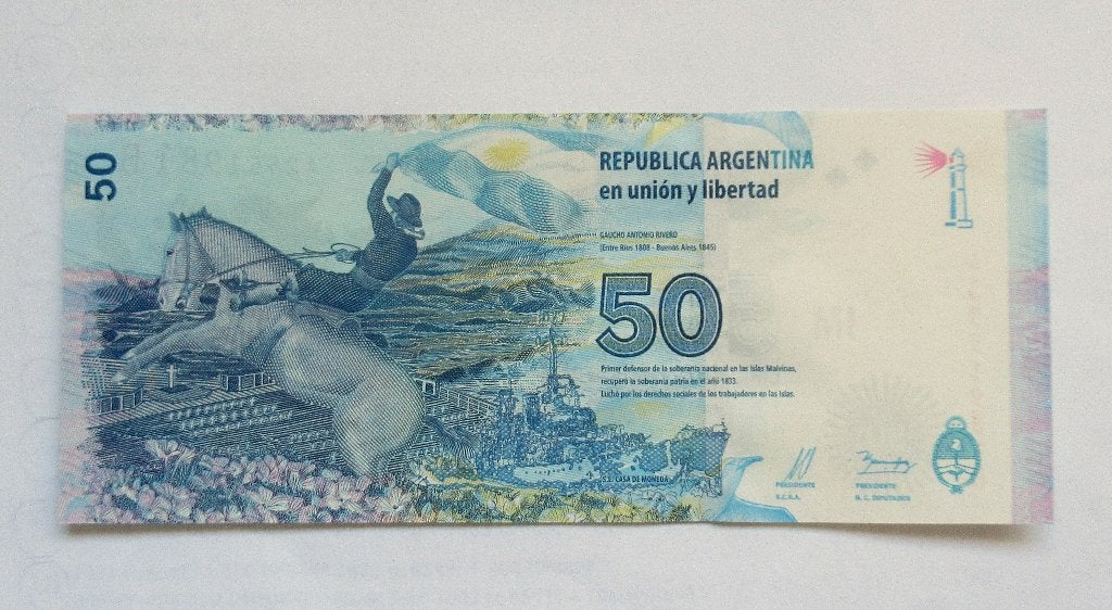 Argentinie 50 Pesos  2015, Timbres & Monnaies, Envoi, Amérique du Sud