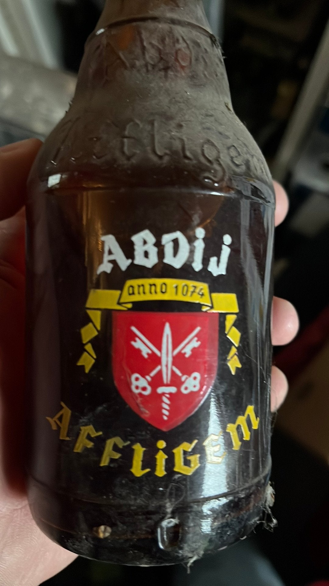 Ancienne bouteille de bière Affligem (ancien logo), Collections, Enlèvement ou Envoi, Comme neuf, Bouteille(s)