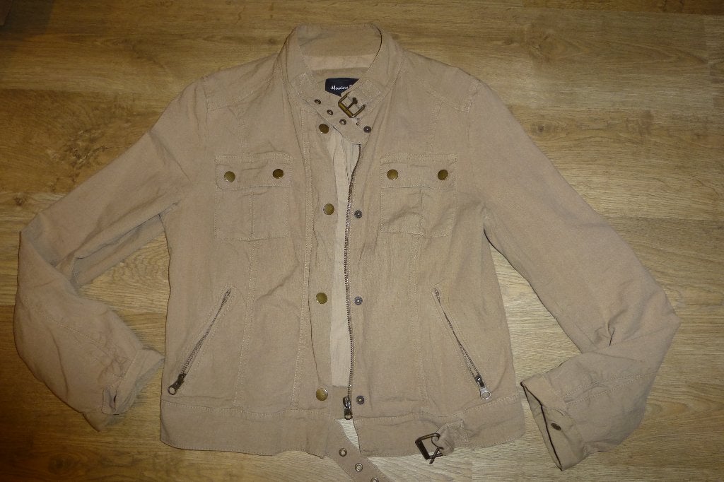 beige jas Massimo Dutti maat Medium of 38, Porté, Enlèvement ou Envoi, Massimo Dutti, Taille 36 (S)