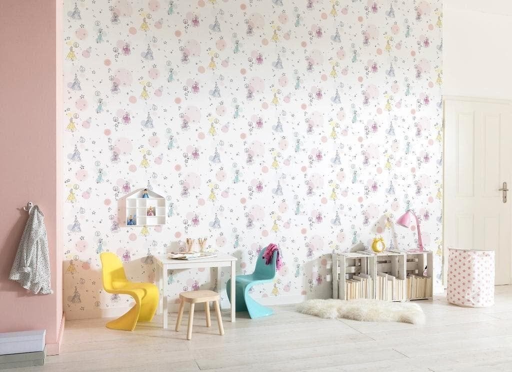 Disney Princess Vlies Behangrol - 1005x53 cm - Prinsessen, Verzenden, Nieuw, Wanddecoratie, Meerkleurig