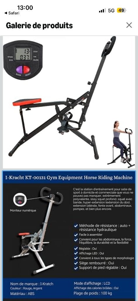 DOIT PARTIR!Appareil à squats: IKracht Total Fitness Crunch, Ophalen, Zo goed als nieuw, Metaal, Armen