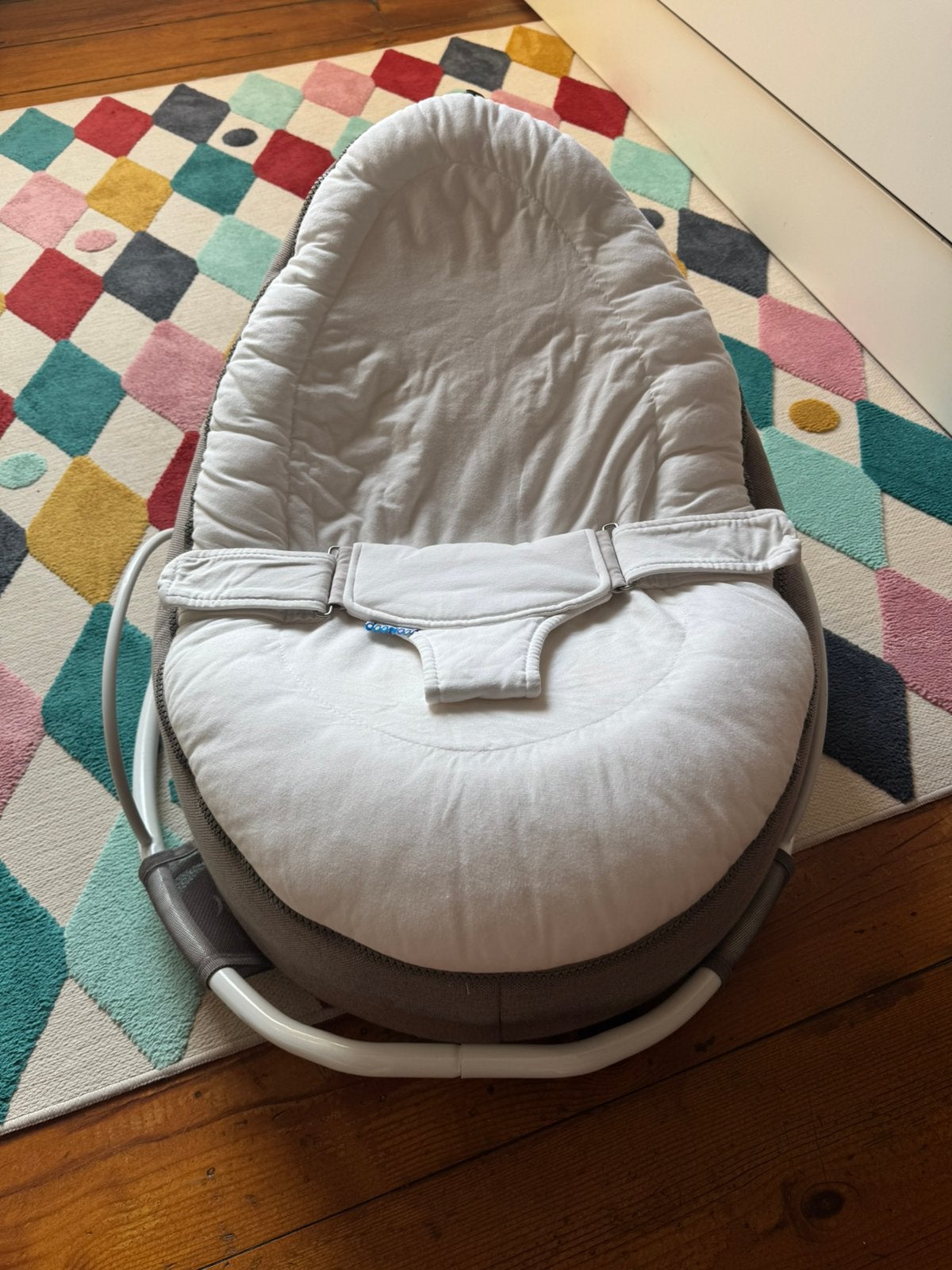 POUF DOOMOO BLANC AVEC BALANCELLE, Enlèvement, Comme neuf