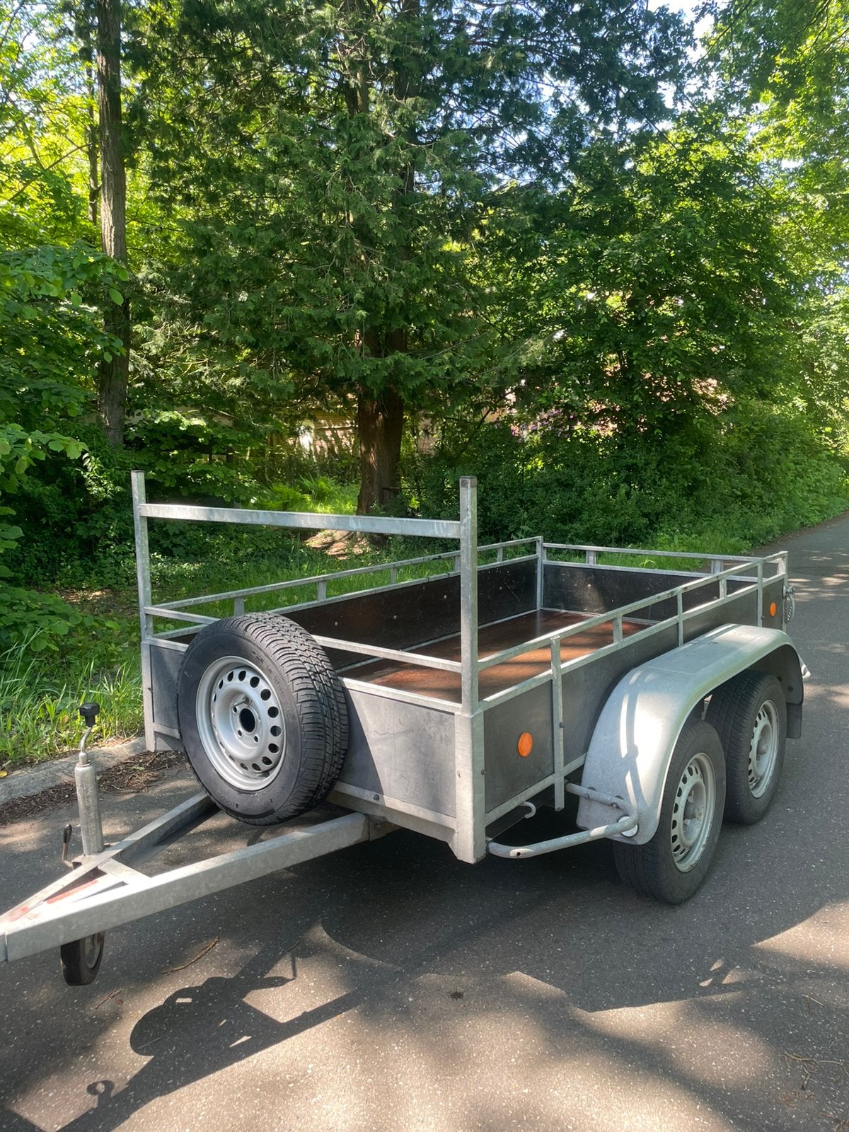 Dubbelas power trailer aanhangwagen, Ophalen, Zo goed als nieuw