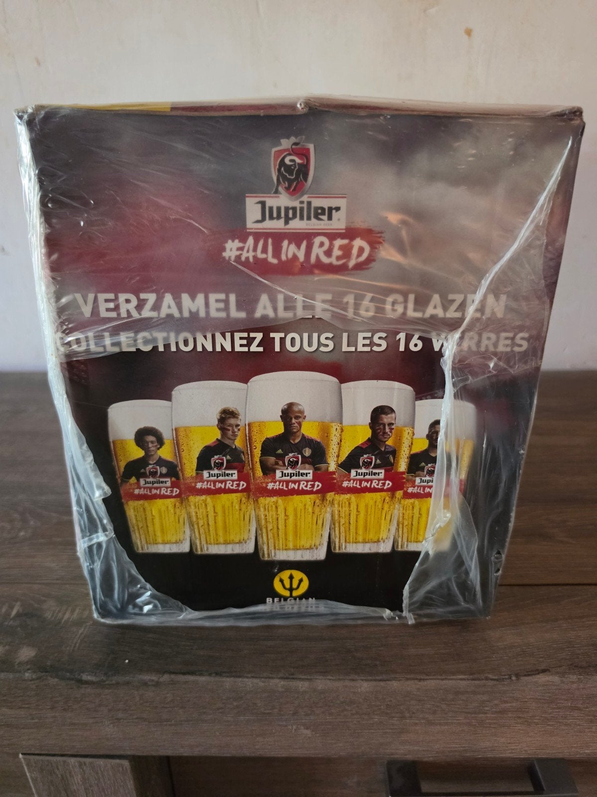 Allinred voetballers glazen, Verzamelen, Biermerken, Ophalen, Nieuw, Glas of Glazen, Jupiler
