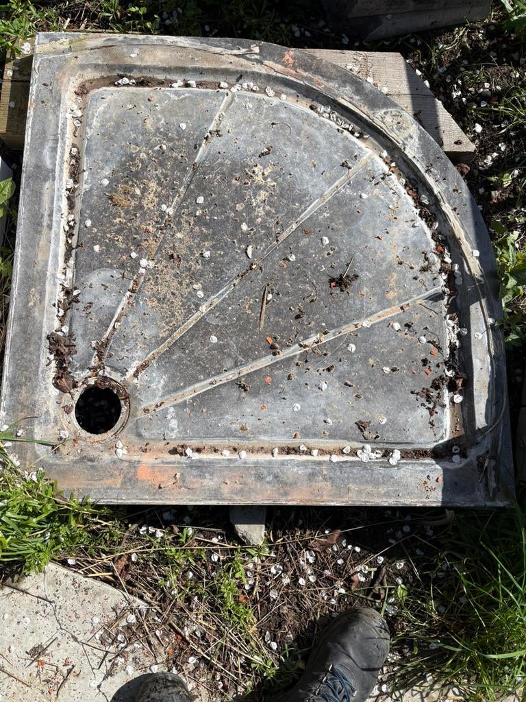 Douche bak in blauwsteen, Ophalen, Gebruikt