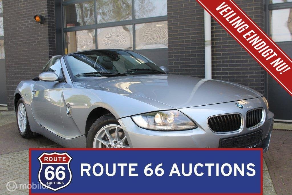 BMW Z4 2.0i | 2007 | Route 66 Auctions, Auto's, BMW, Gebruikt, Zwart, Bedrijf, Handgeschakeld