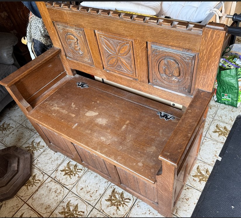 Banc en Chêne, Moins de 75 cm, Bois Chêne, Moins de 150 cm, Banc droit