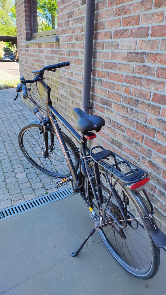 Merida Freesport fiets zwart, Ophalen, Gebruikt, Heren, Merida