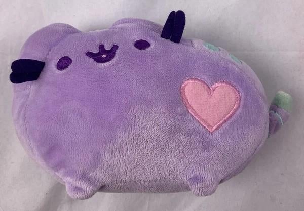 Gund Pusheen the Cat Pastel Paars Hart Knuffel Pluche, Paars, Zo goed als nieuw, Kat, Klein (minder dan 20 cm)