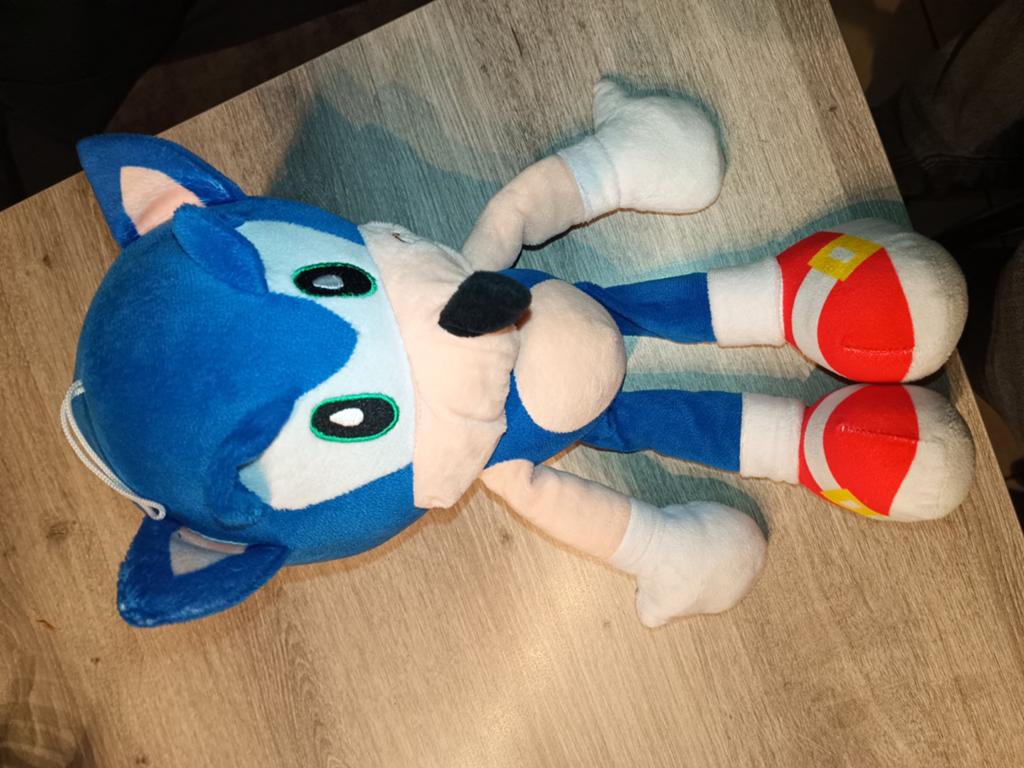 Doudou Sonic en bon état, Bleu, Autres marques, Moyen (20 à 80 cm), Utilisé