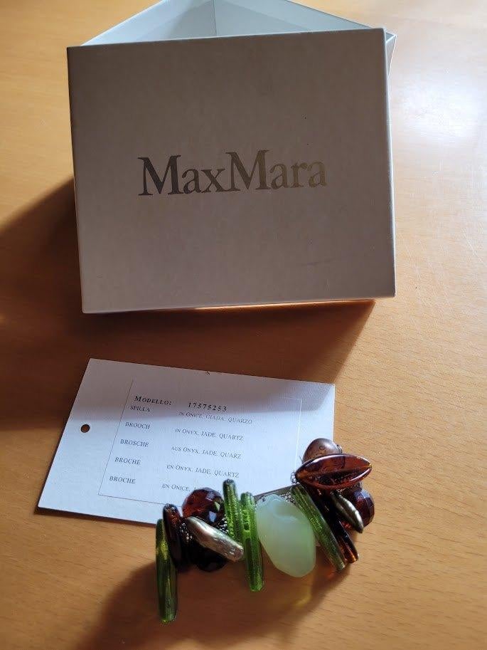 Broche Max Mara pour la fête des mères, Enlèvement ou Envoi, Comme neuf, Vert, Autres matériaux