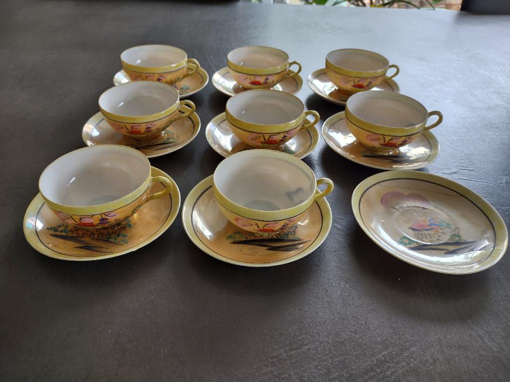 Chinees theeservies (zie foto’s & omschrijving), Antiquités & Art, Antiquités | Services (vaisselle) complet, Enlèvement