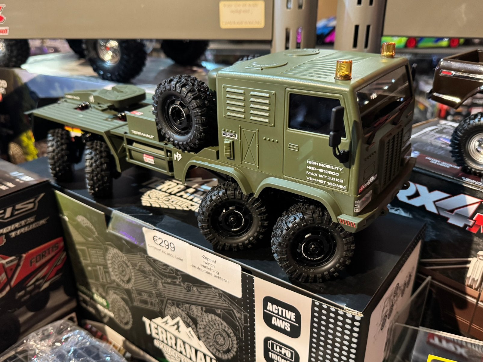 Abshima 1/18 Crawler 8x8 met bestuurbare assen, Ophalen of Verzenden