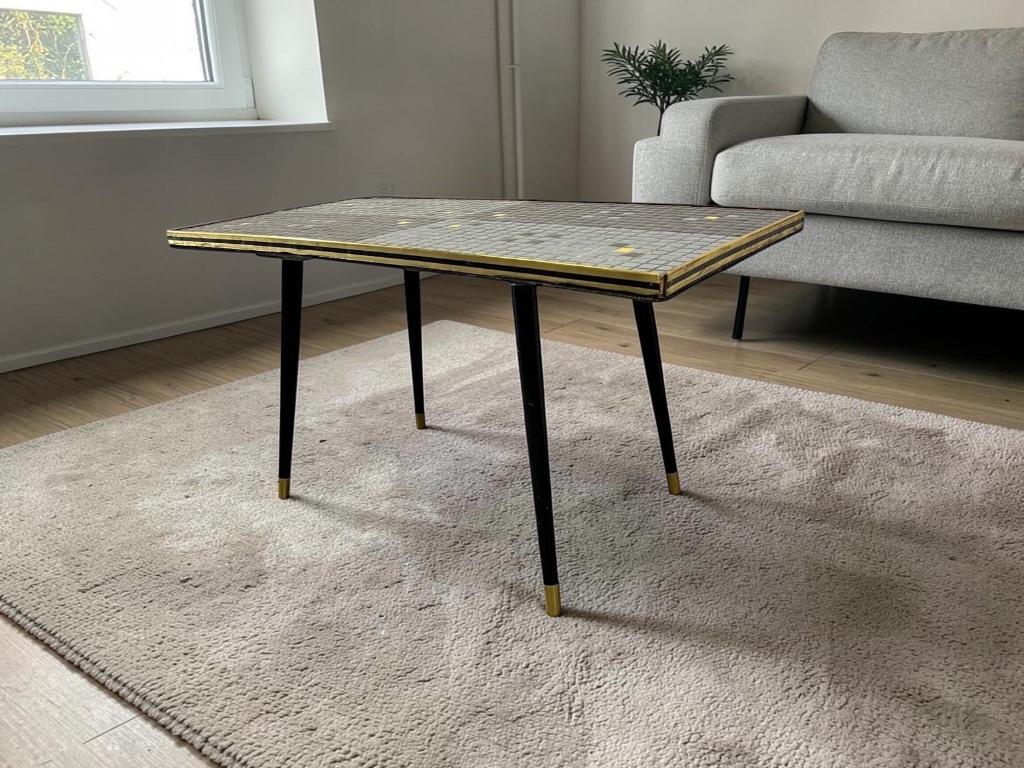 table basse/table d'appoint en mosaïque vintage, Antiquités & Art, Envoi
