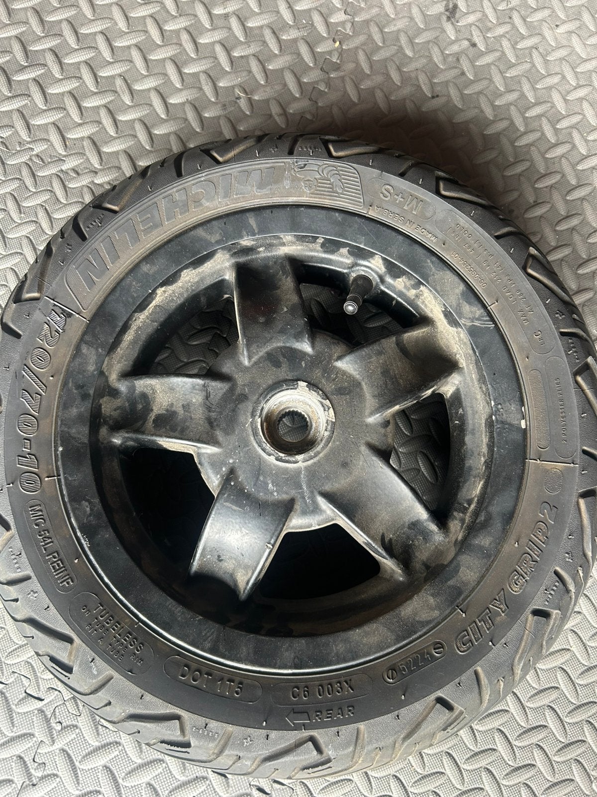 Piaggio Zip Achtervelg met Michelin City Grip 2, Ophalen of Verzenden, Zo goed als nieuw