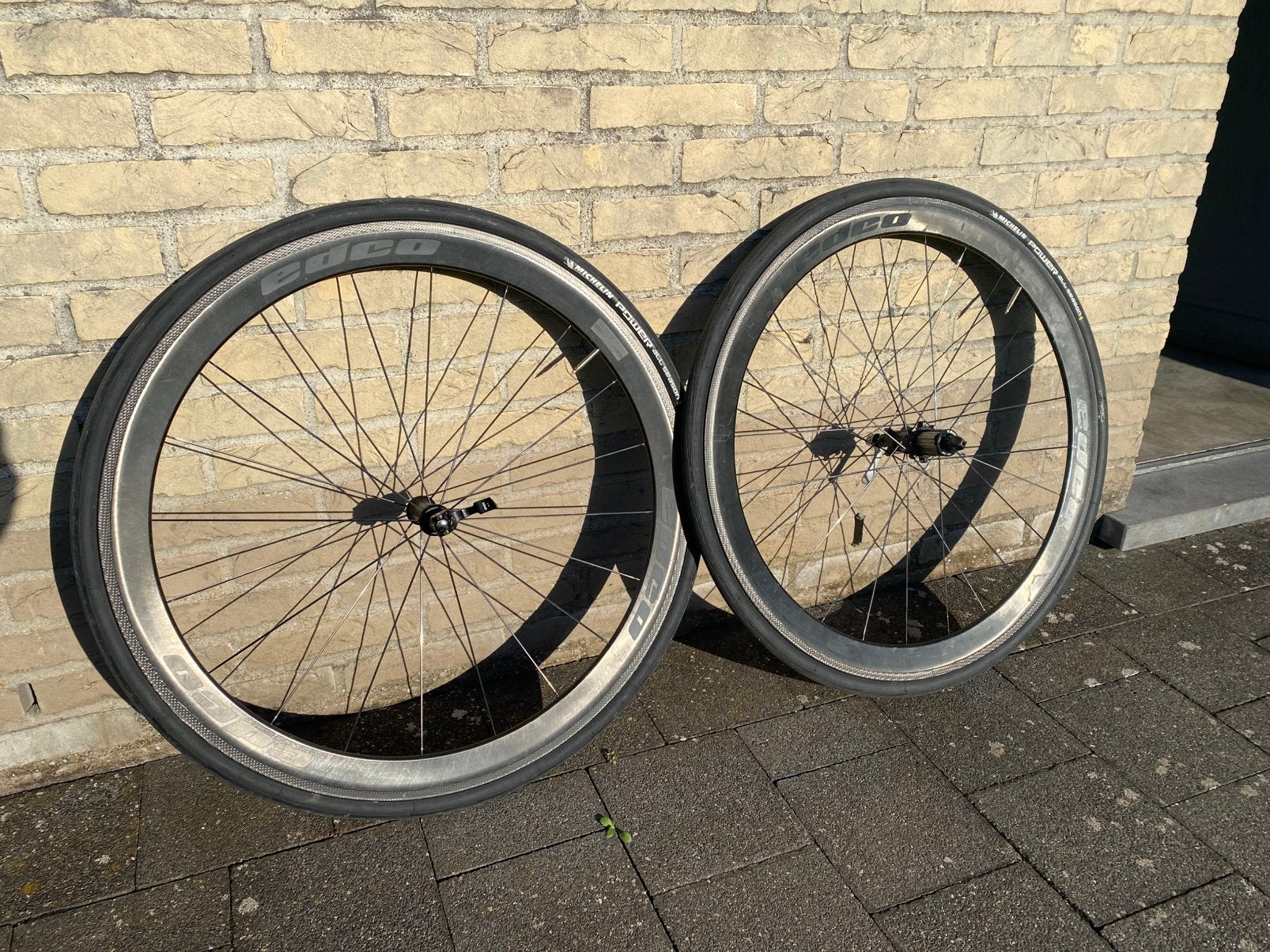 Edco carbon wielset goede staat., Vélos & Vélomoteurs, Enlèvement, Comme neuf, Roue, Carbone