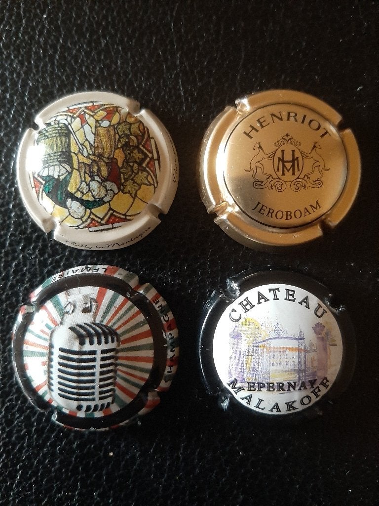 4 capsules de champagne Jéro's, Collections, Enlèvement ou Envoi