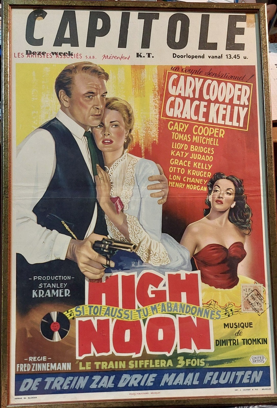 Belgische filmposter met Grace Kelly 1952, Ophalen