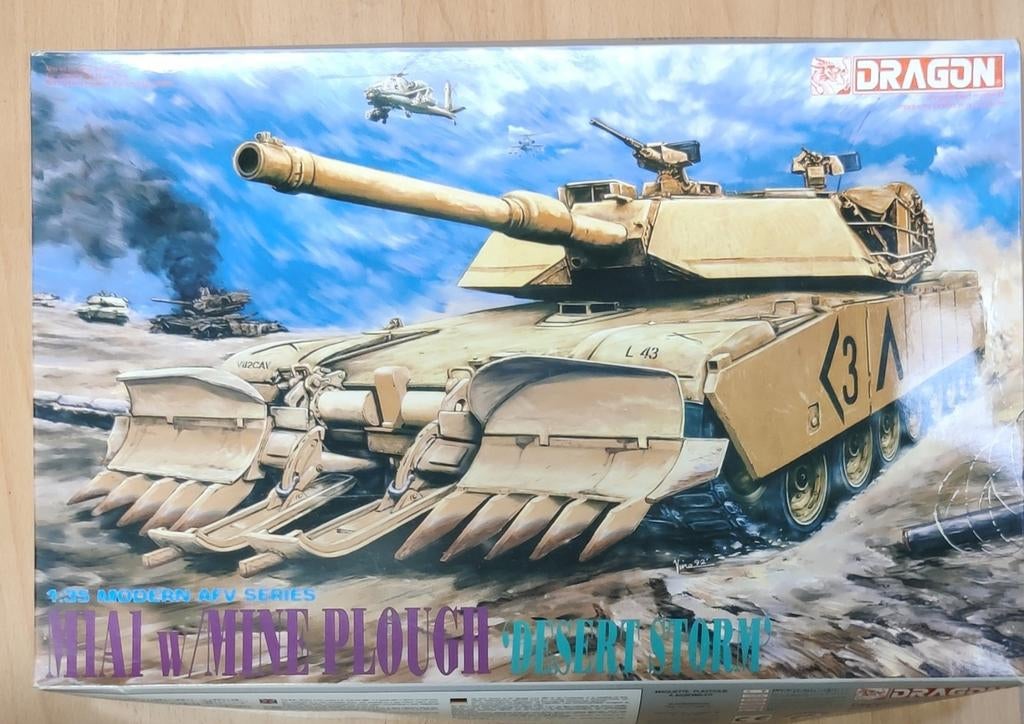 Char M1A1 avec chasse mines Desert storm, Hobby & Loisirs créatifs, Enlèvement ou Envoi, Comme neuf
