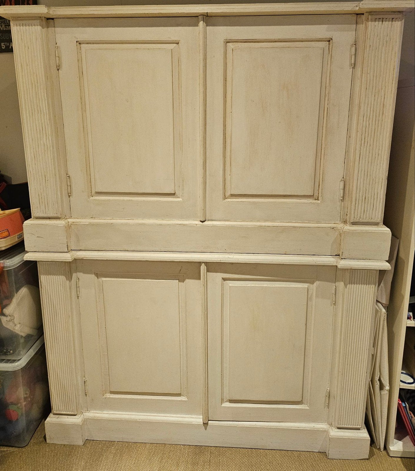 armoire 2 portes bois solide, Huis en Inrichting, Kasten | Buffetkasten, Ophalen, Zo goed als nieuw