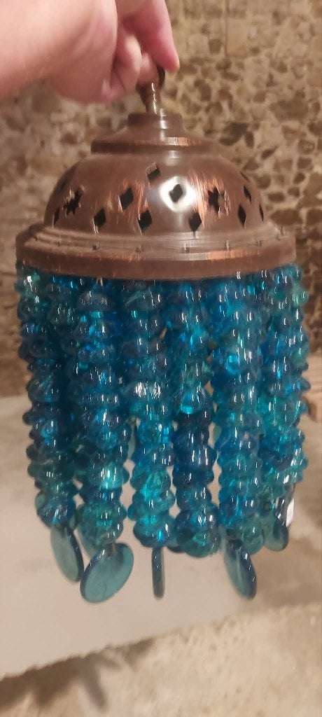 BLAUWE PARELLAMP, Ophalen, Glas
