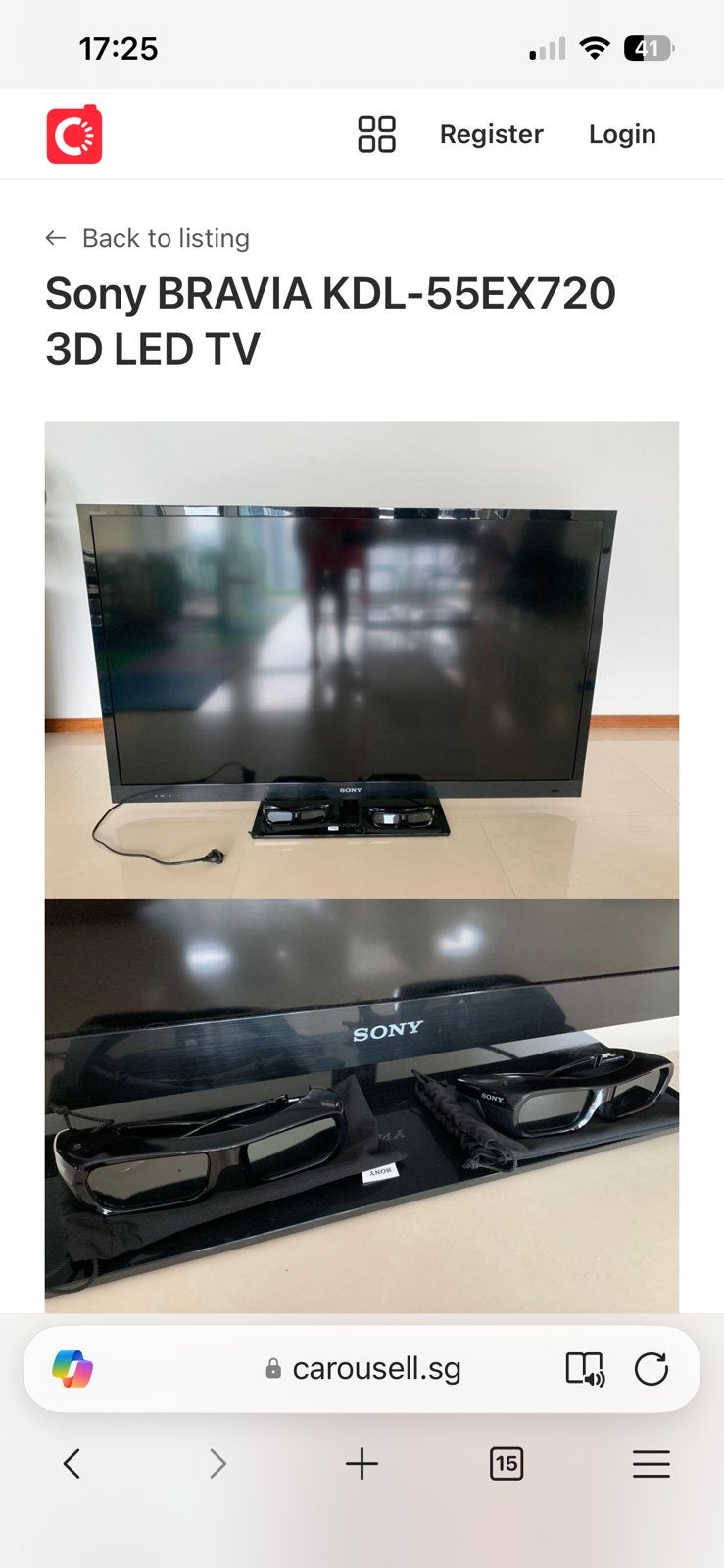 Sony kdl55ex720 full hd tv, Audio, Tv en Foto, Ophalen, Gebruikt, Sony, Smart TV