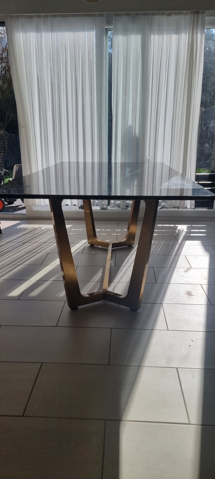 Marmer Eettafel, Ophalen, Overige materialen, Gebruikt, 50 tot 100 cm