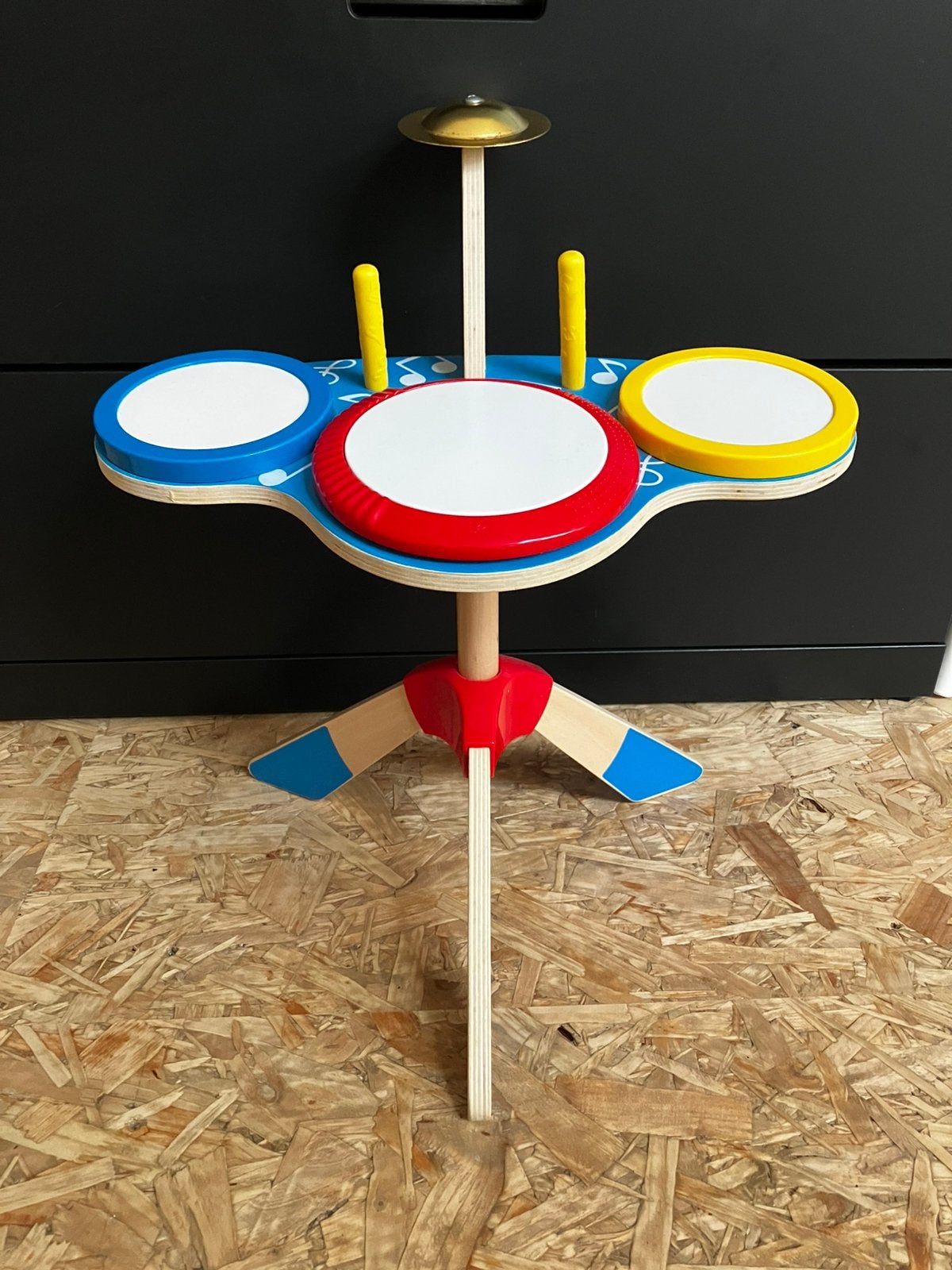 Hape klein speelgoed drumstel, Ophalen of Verzenden, Zo goed als nieuw