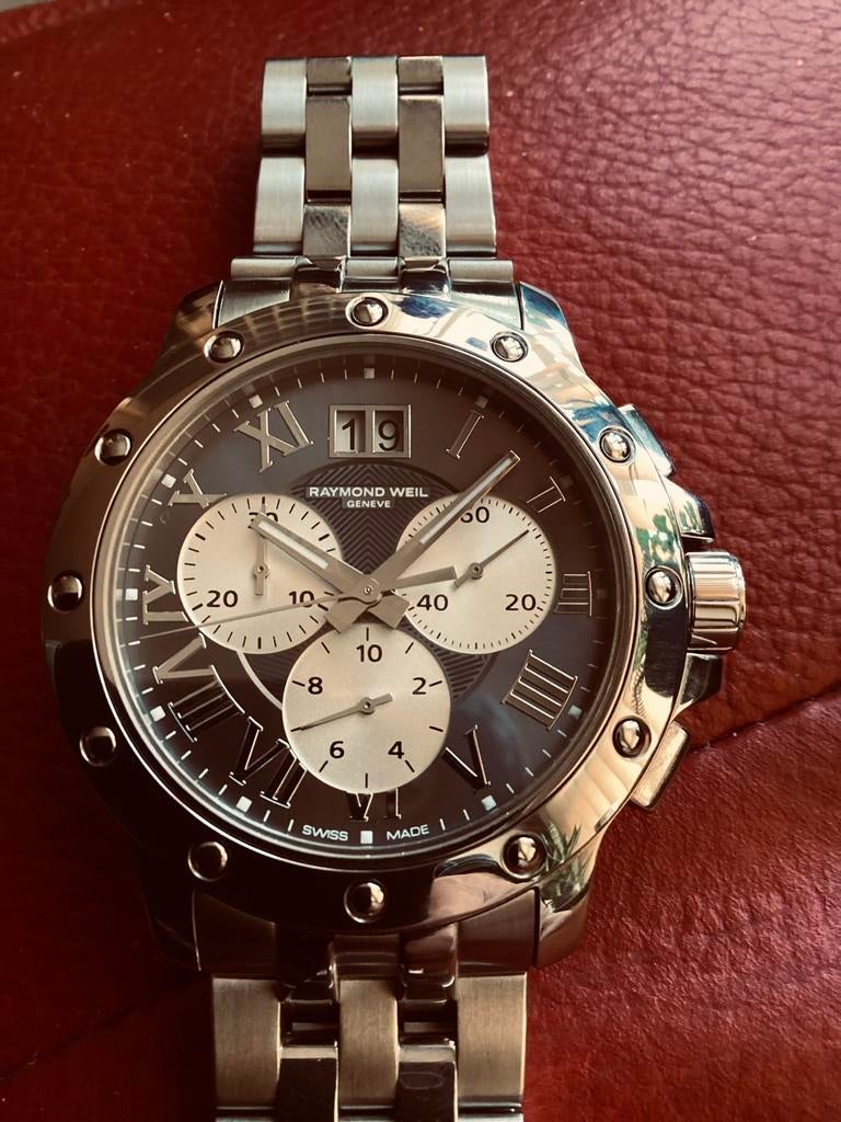 Raymond Weil Geneve Chronograaf, Ophalen, Zo goed als nieuw, Polshorloge
