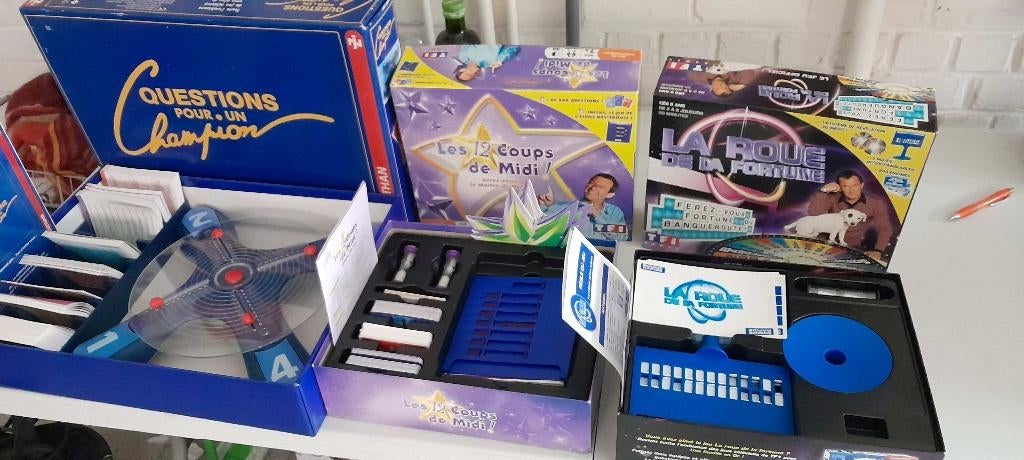 Trois jeux de société, Games en Spelcomputers, Games | Overige, Ophalen, Overige genres, Zo goed als nieuw, 3 spelers of meer