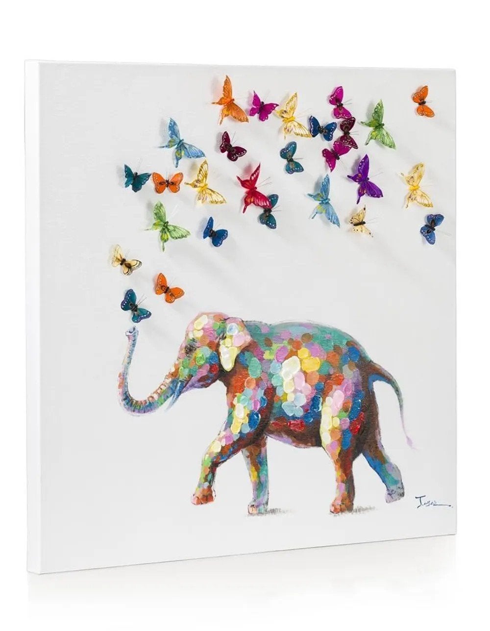 kader olifant met vlinders, Ophalen