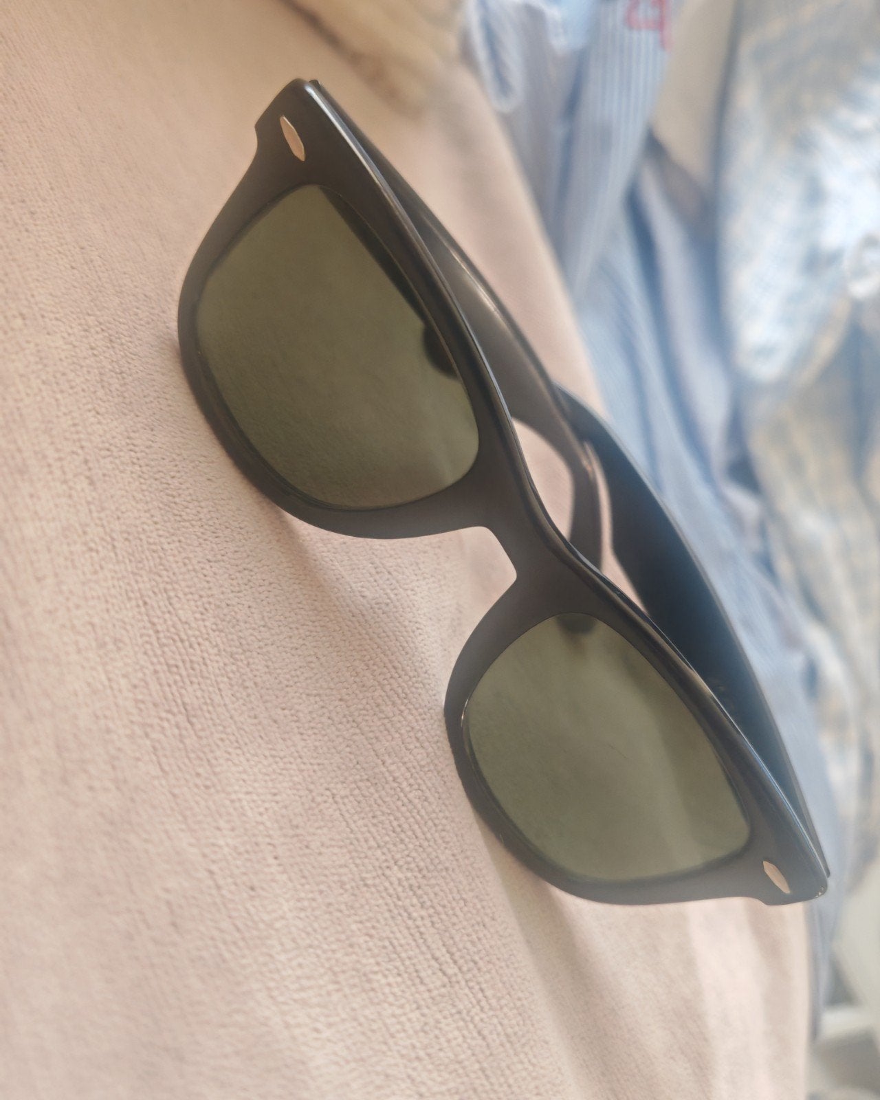 Ray-Ban Wayfarer Vintage B&L USA - Noires (50-24), Enlèvement, Noir, Lunettes, Ray-Ban