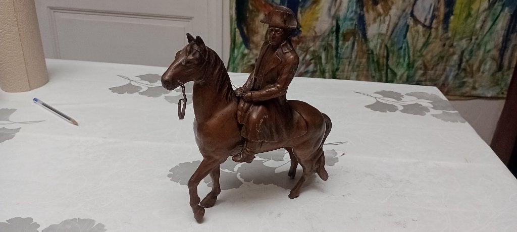 Statue Napoléon à cheval régule patiné 25 cm, Enlèvement ou Envoi