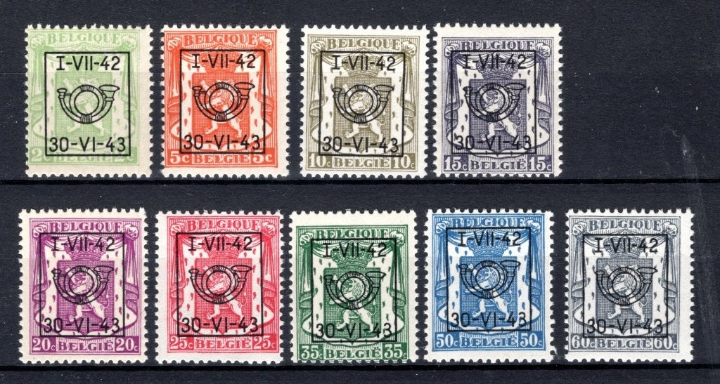 PRE484/492 MNH** 1942 - Klein staatswapen opdruk type D, Verzenden, Postfris, Postfris