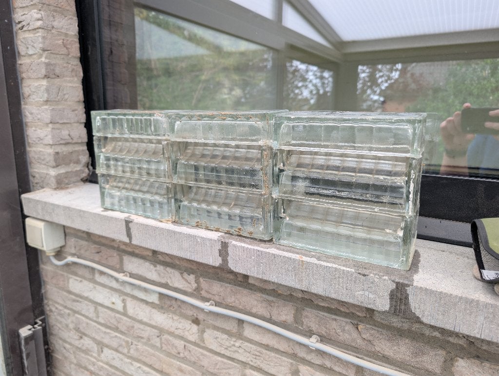 Geventileerde glasblok x3, Ophalen, Gebruikt, Minder dan 80 cm, Minder dan 80 cm