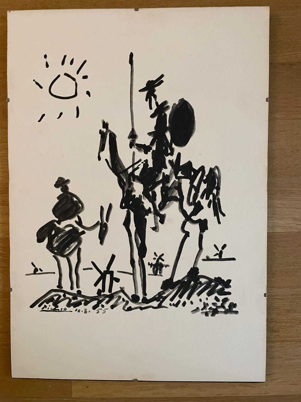 Lithographie de Don Quichotte de Picasso, Enlèvement, Lithographie