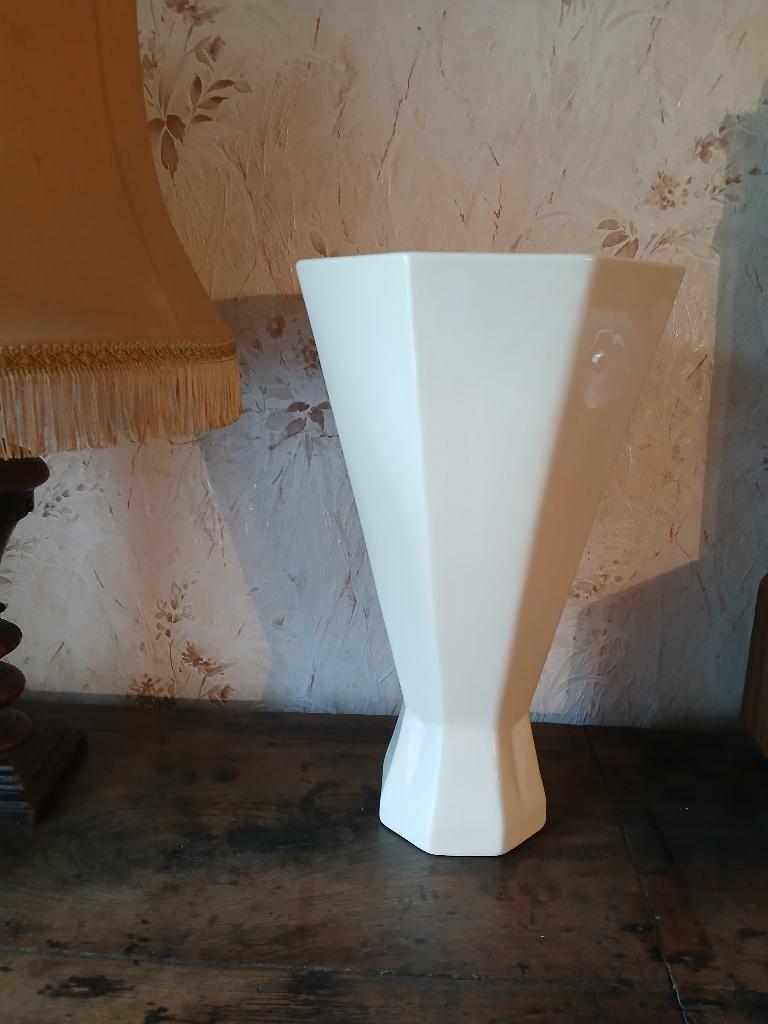 Grand vase CATTEAU monochrome ivoire, Enlèvement ou Envoi