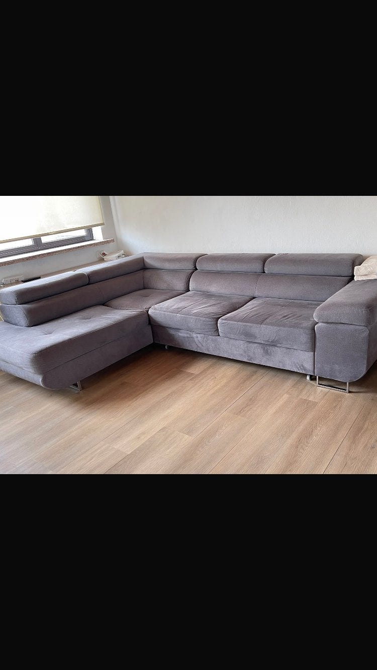 Hoekzetel in mooie staat, grijze kleur, Ophalen, Zo goed als nieuw