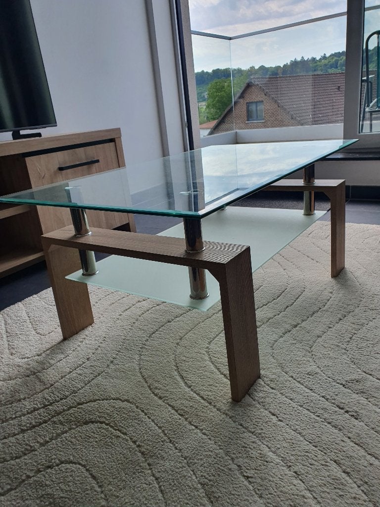 Table de salon, Maison & Meubles, Neuf, 50 à 100 cm, Verre, Enlèvement