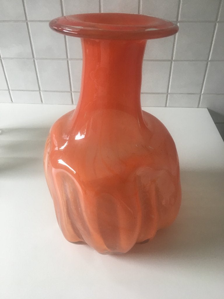 Oranje vaas, Ophalen, Zo goed als nieuw, Oranje, Glas