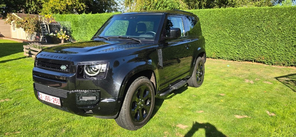 Landrover Defender 90 X Dynamic Full Black Edition, Auto's, Automaat, Dealer onderhouden, Zwart, Leder