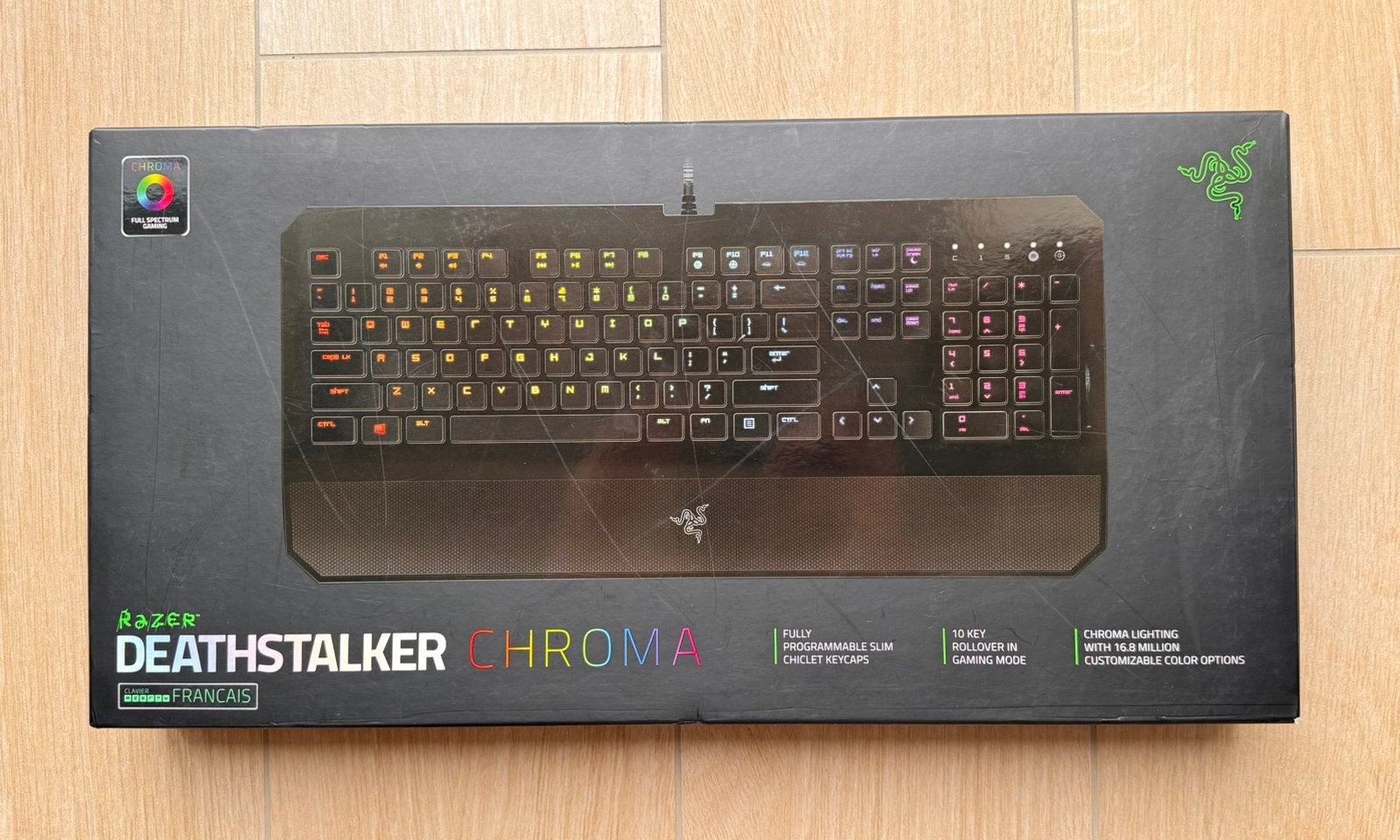 Gaming toetsenbord Razer (Deathstalker Chroma), Computers en Software, Ophalen, Gaming toetsenbord, Azerty, Zo goed als nieuw