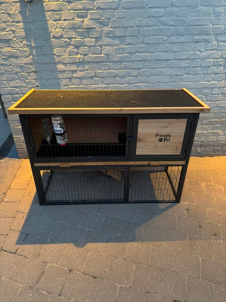 Konijnenhok/caviahok zo goed als nieuw, Ophalen, Zo goed als nieuw