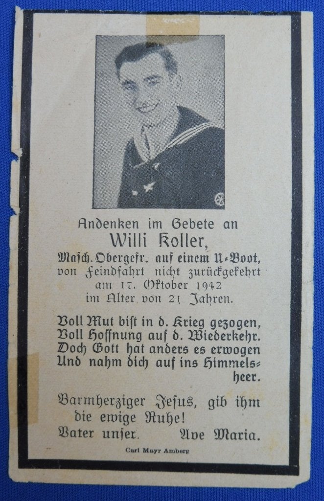 WOII Bidprentje U-Boot U-661 Noord-Atlantische Oceaan, 1942, Verzenden, Marine, Overige typen