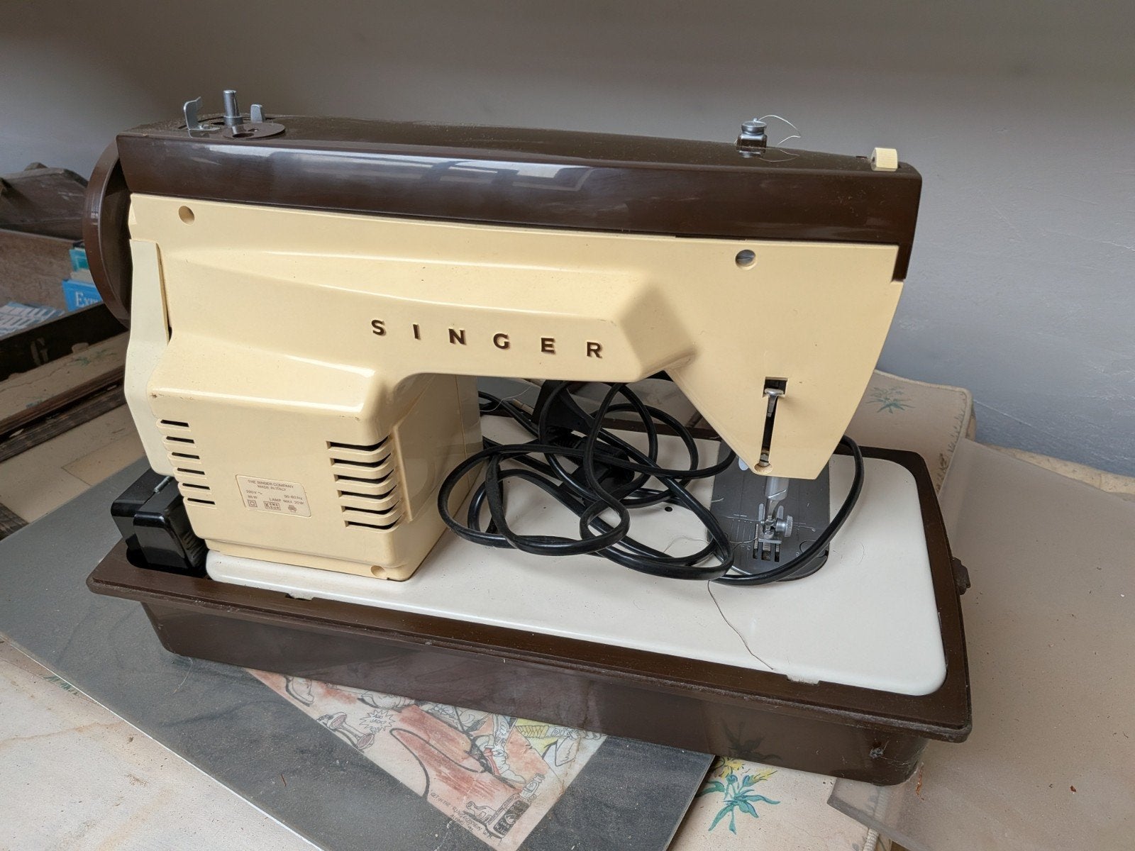 machine a coudre Singer vintage, Ophalen