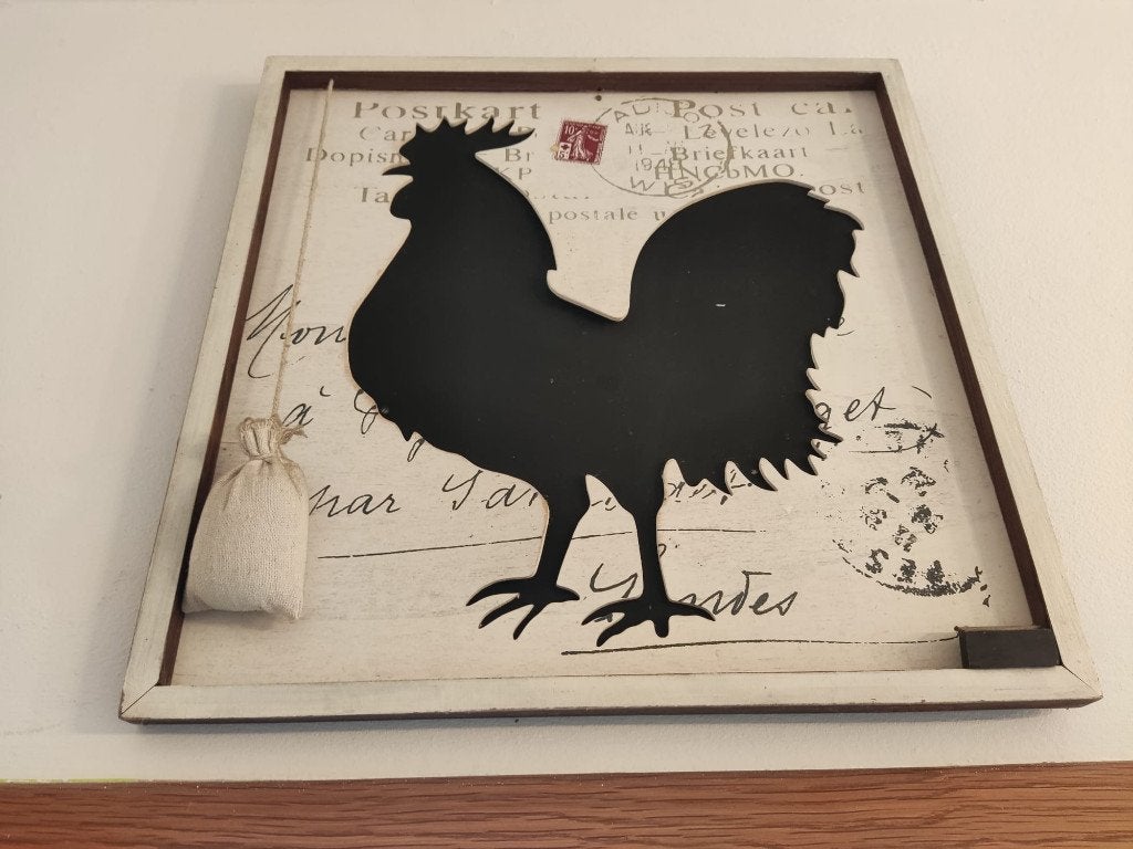 Tableaux de coq decoratifs mural., Maison & Meubles, Beige, 30 cm, Objet de décoration, Comme neuf