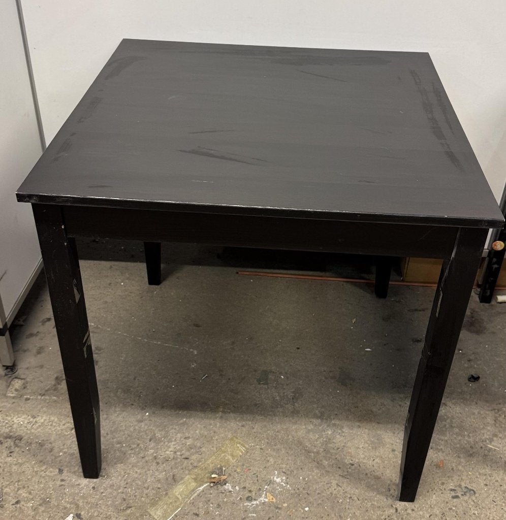 Table bois noir, Maison & Meubles, Quatre personnes, 50 à 100 cm, Carré, Enlèvement